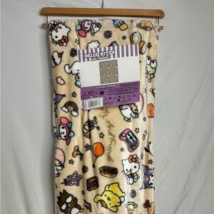Hello Kitty And Friends 60x70" Tan Throw Blanket New With Hanger
